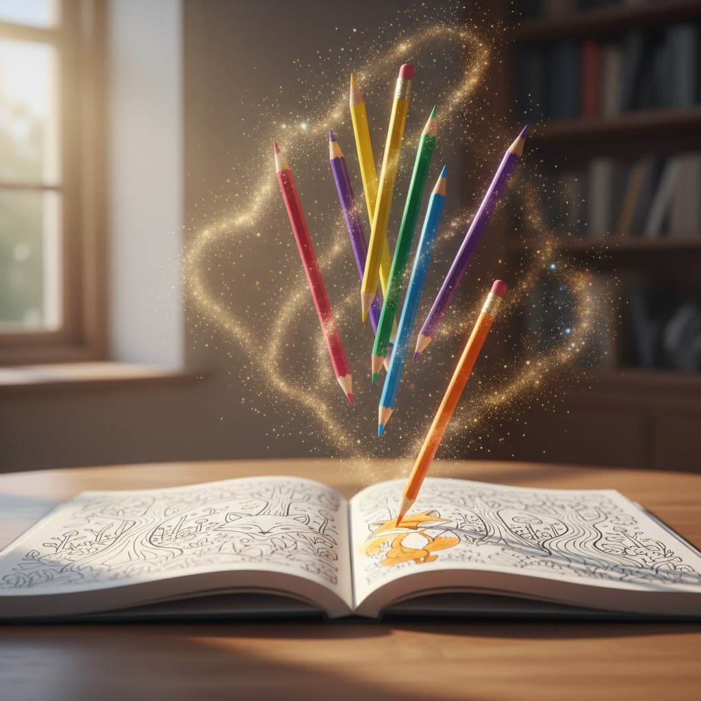 Dziecko ze spersonalizowaną kolorowanką